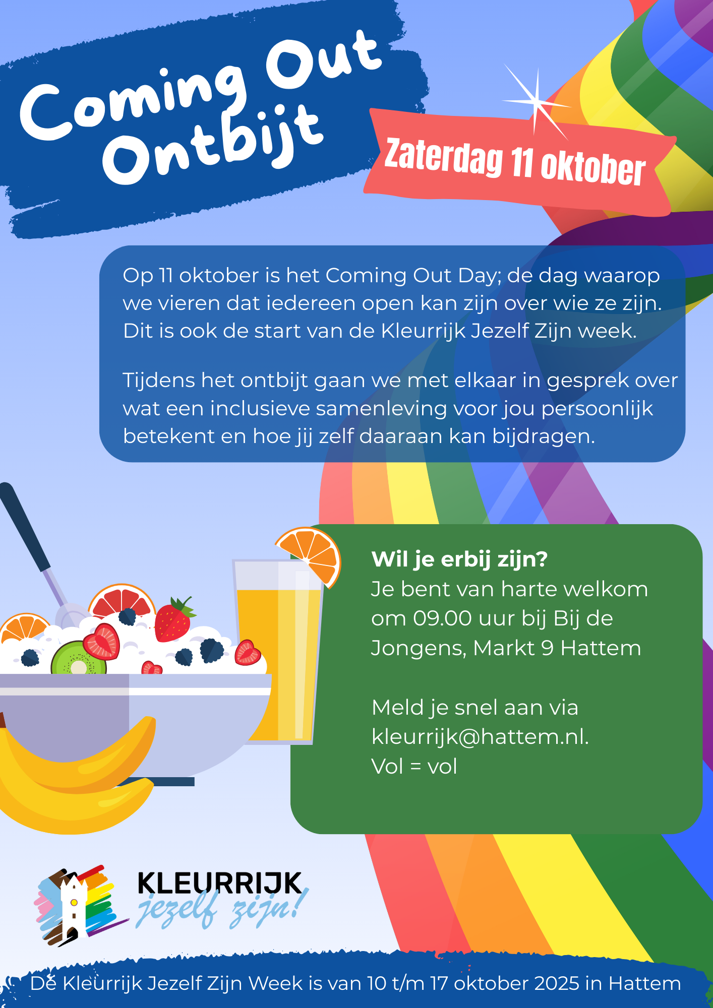 Flyer Coming Out Ontbijt
